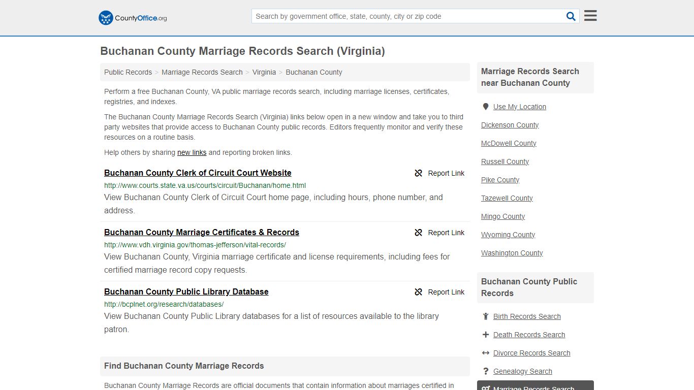 Marriage Records Search - Buchanan County, VA (Marriage Licenses ...